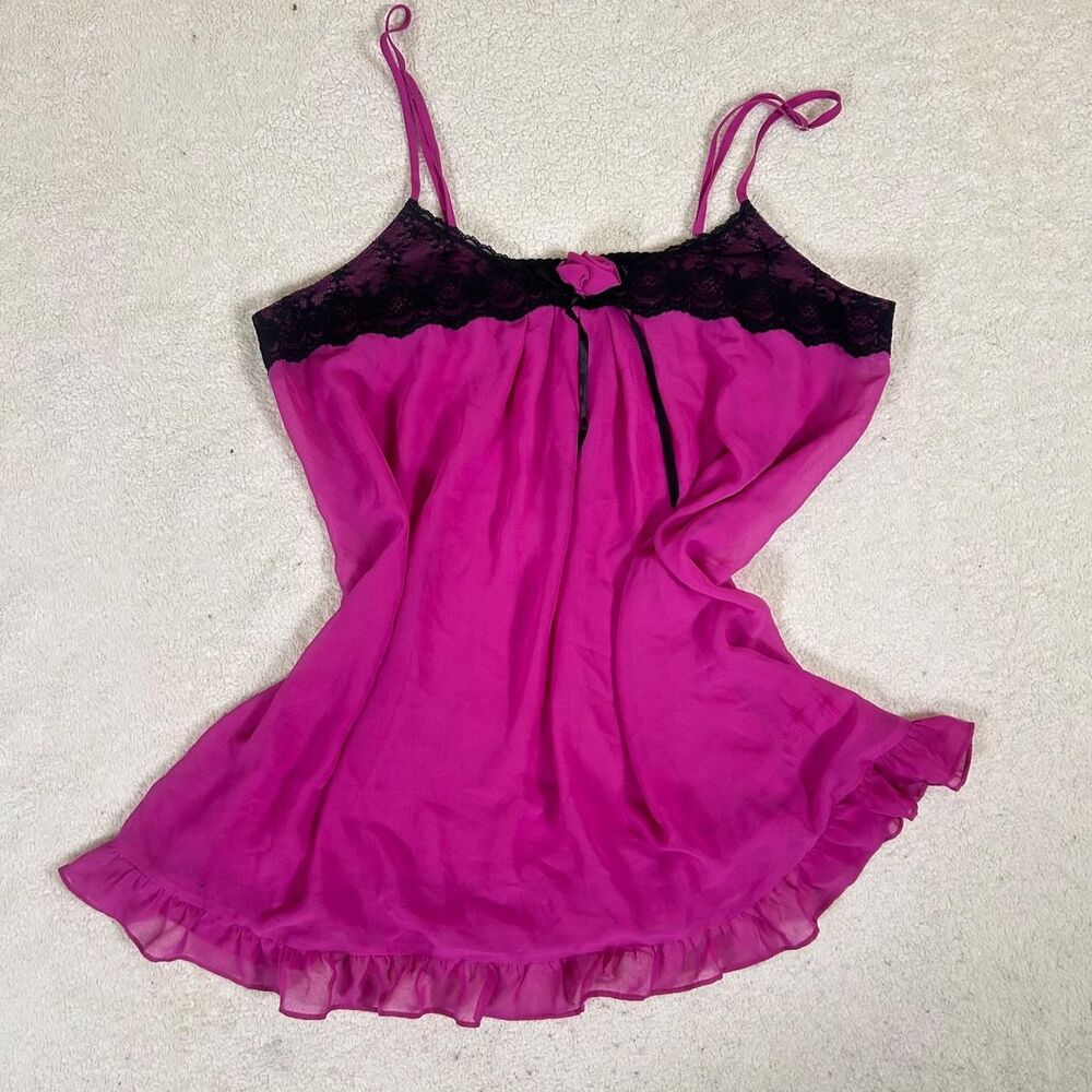 Apt 9 Silky Whimsigoth Slip with Bow and Rose Details